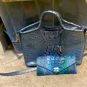 Beautiful Brahmin bag with matching wallet waiting for its new home.